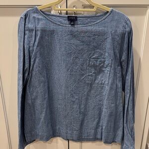 J. Crew Factory Blue Long Sleeve Tee